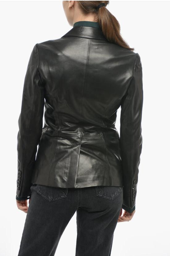  아미리 가죽 자켓 WLJ004 001 Black - AMIRI