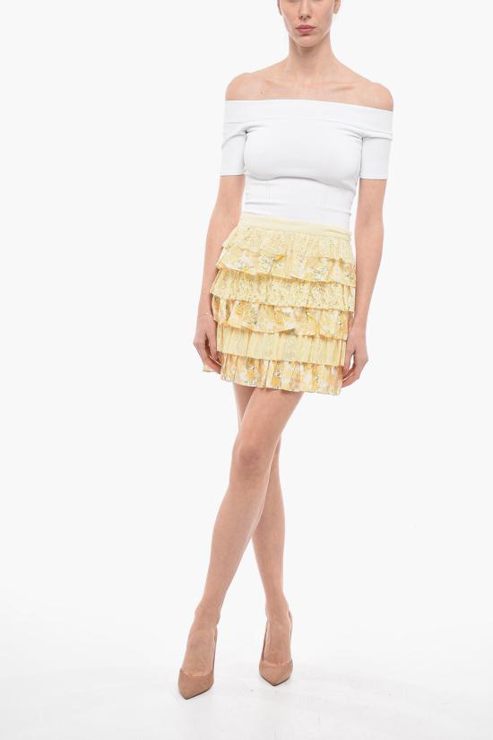  러브쉐이크팬시 숏 스커트 LS6141420LMDRM Yellow - LOVESHACKFANCY