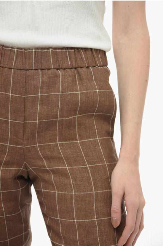  페세리코 크롭 팬츠 P04072Z 06868 954 Brown - PESERICO