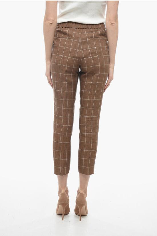  페세리코 크롭 팬츠 P04072Z 06868 954 Brown - PESERICO