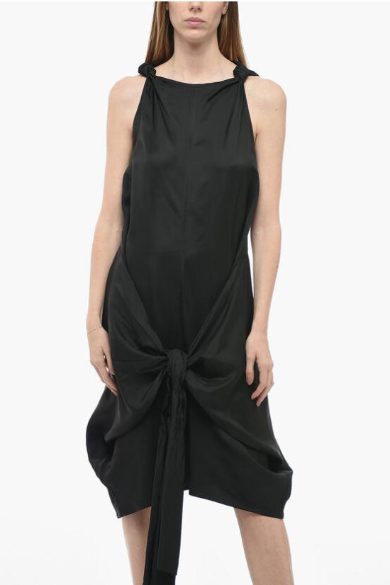  보테가베네타 미디 원피스 720201 V2BW0 1000 Black - BOTTEGA VENETA