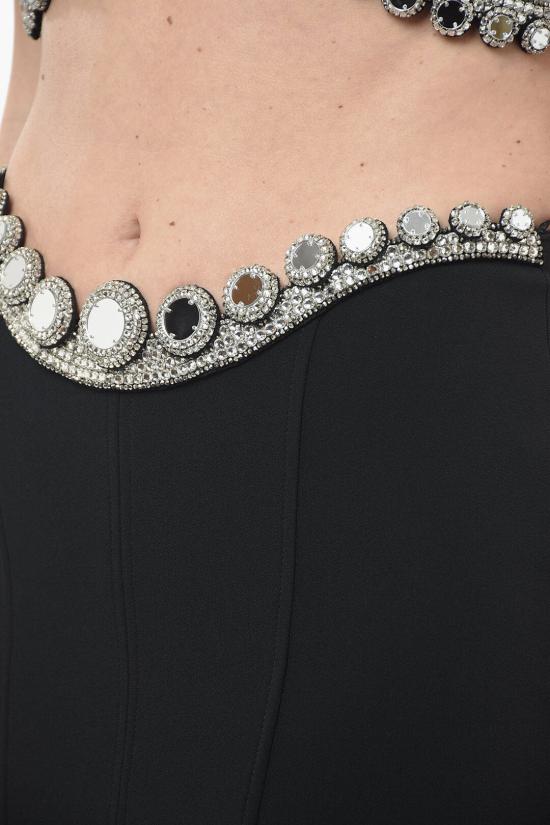  데이비드 코마 숏 스커트 SS23DK50SAVI BS Black - DAVID KOMA