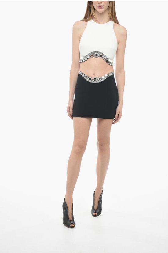  데이비드 코마 숏 스커트 SS23DK50SAVI BS Black - DAVID KOMA