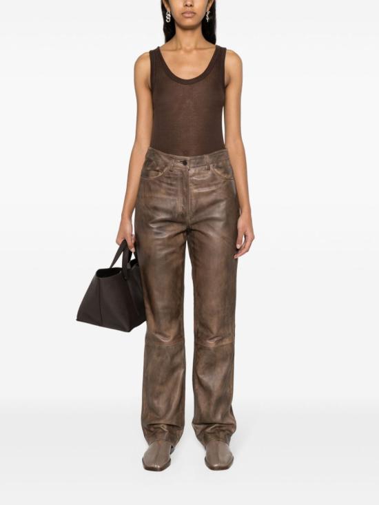 24SS 르메르 민소매 티셔츠 TO1156LK1017490 Brown - LEMAIRE