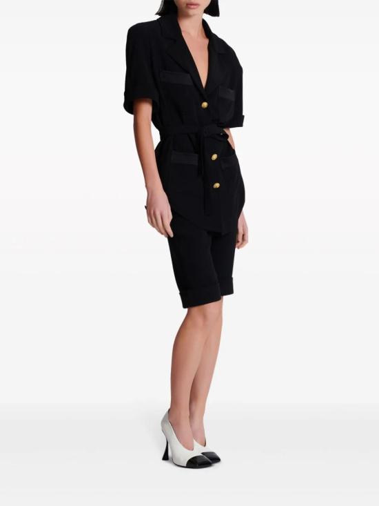  발망 블라우스 CF0HN015VB00 0PA 0PA NOIR - BALMAIN