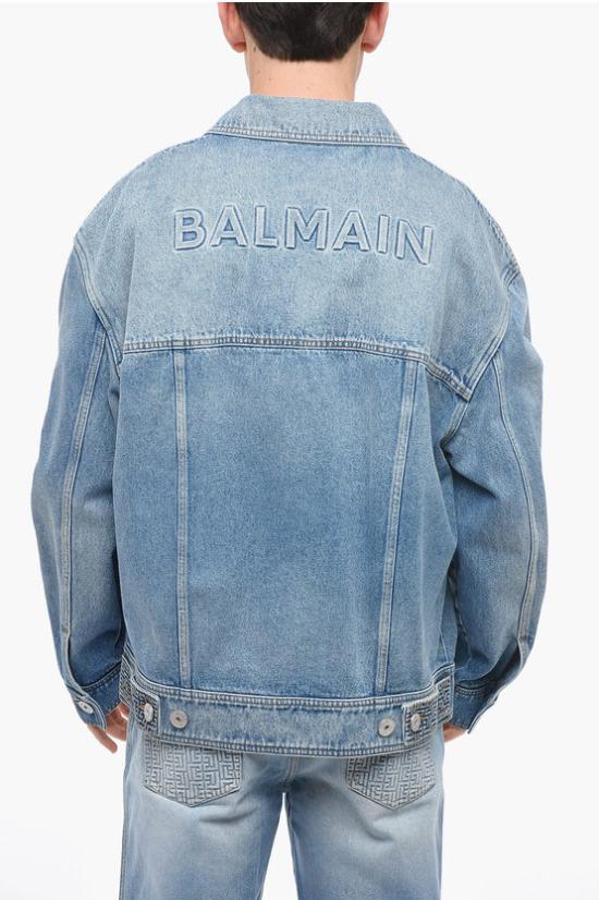  23SS 발망 / 남성 모노그램 더블포켓 데님 자켓 AH1TC145DD09 6FF Blue BPG - BALMAIN
