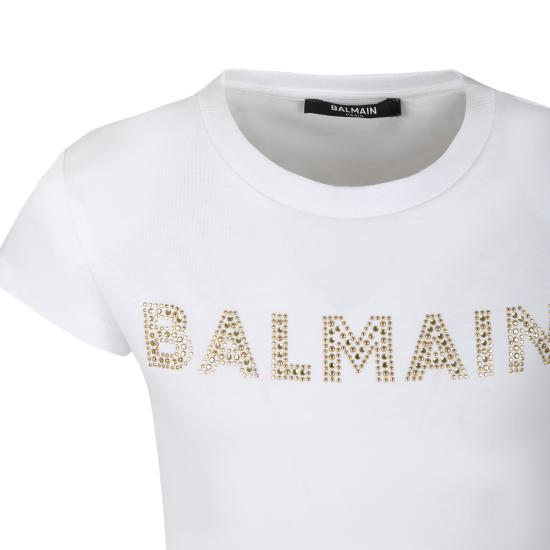  [키즈] 발망 티셔츠 BT8A21 J0177 100 WHITE - BALMAIN