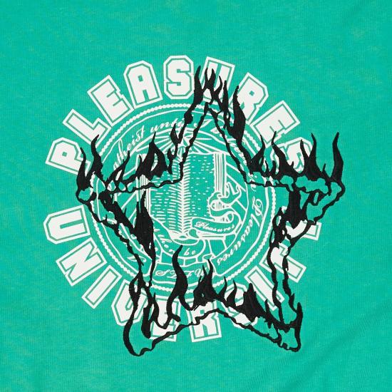  플레셔스 반팔 티셔츠 P23SP029 GREEN - PLEASURES