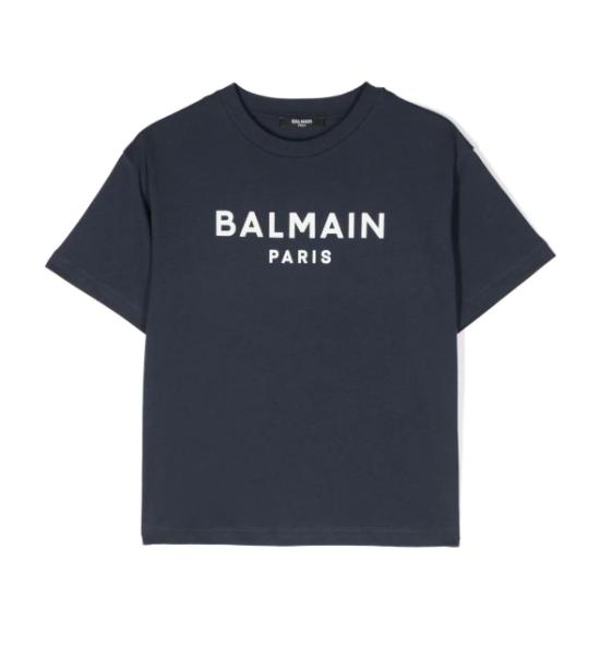 24SS 발망 / 키즈 파리 로고 티셔츠 BU8P01 Z1751 649 BPG