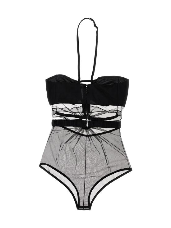  넨시 도자카 바디수트 티셔츠 NDSS23TOP039BLACK Black - NENSI DOJAKA