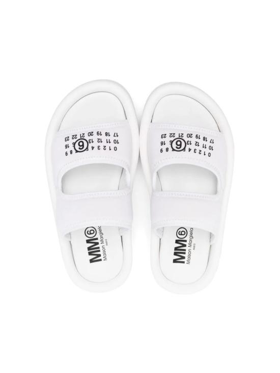  MM6 메종마르지엘라 / 남아 주니어 넘버 모티프 샌들 77541 2 White BPG - MM6 MAISON MARGIELA