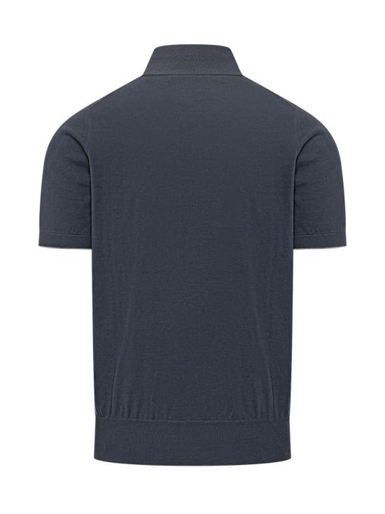 26SS 브루넬로 쿠치넬리 폴로 티셔츠 M29800125 CW425 BLUE - BRUNELLO CUCINELLI