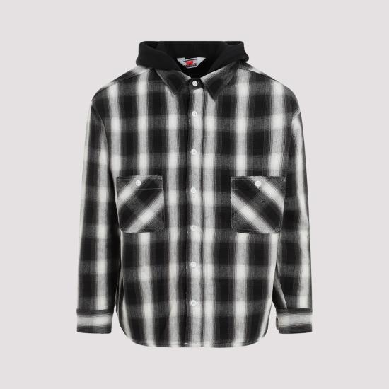  세인트 미카엘 긴팔 셔츠 SMA230000046 BLACK WHITE - SAINT MXXXXXX