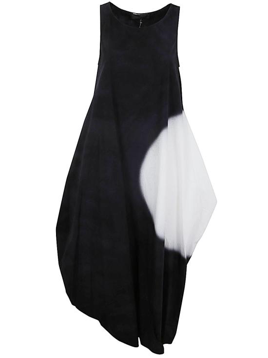  마리아 칼데라라 롱 원피스 R508PH 91 BLACK WHITE