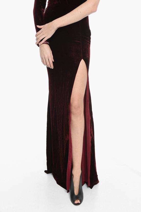 필립 플레인 롱 원피스 F18C WRG0749 PTE086N 35 Burgundy - PHILIPP PLEIN