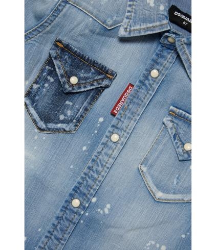 24FW [주니어] 디스퀘어드2 셔츠 DQ02DG D0A7E DQ01 - DSQUARED2