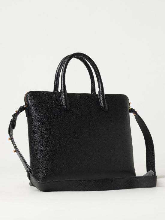 26SS 톰브라운 페블 그레인 레더 슬림 브리프케이스 MAG444A00198 001 Black - THOM BROWNE