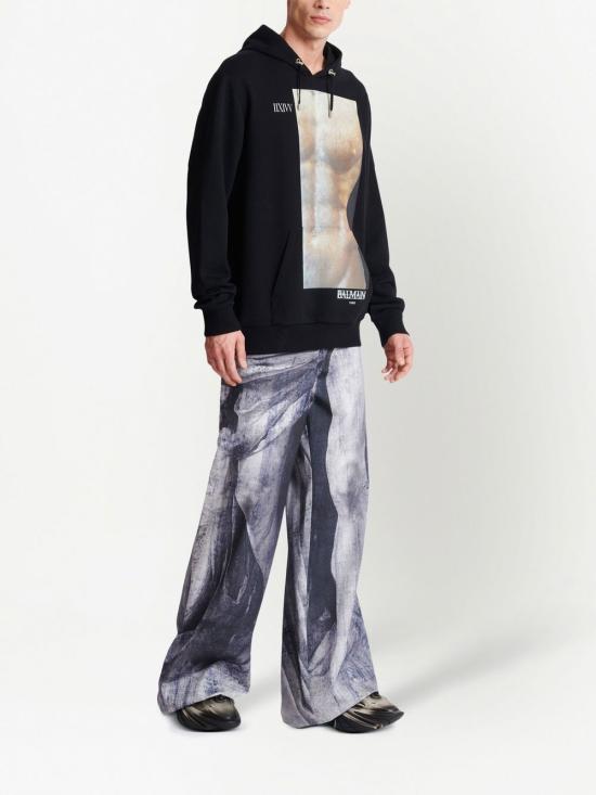  발망 후드 티셔츠 AH0JT047GC87 EGP DS24581 M - BALMAIN