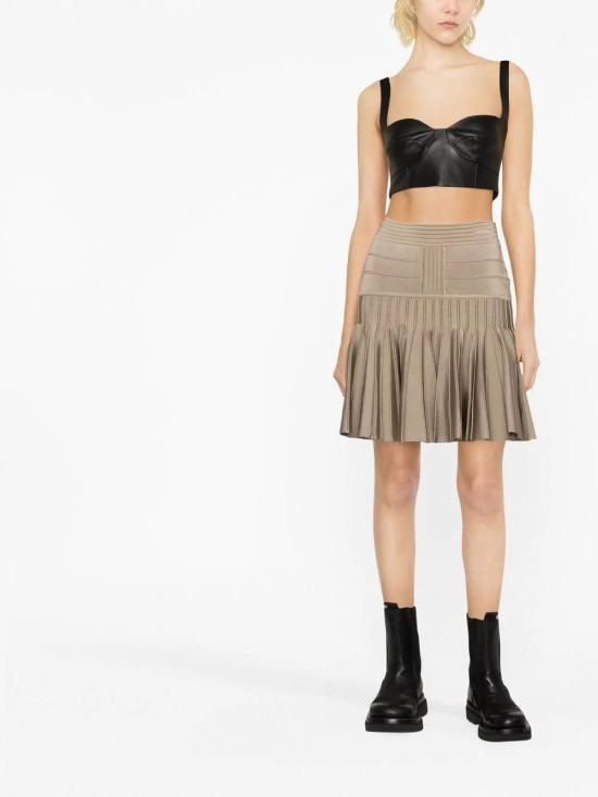  발망 미디 스커트 AF1LB658KD610AV - BALMAIN