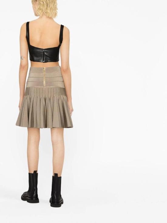  발망 미디 스커트 AF1LB658KD610AV - BALMAIN