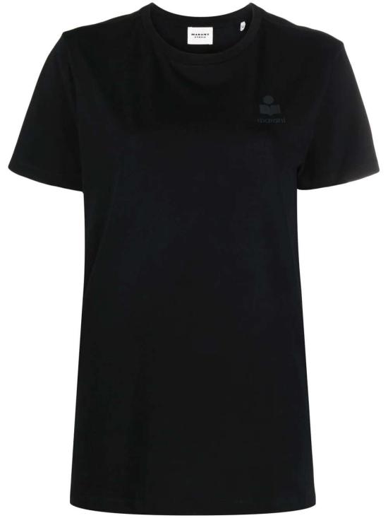 26SS 이자벨마랑에뚜왈 애비 로고 코튼 티셔츠 TS0070FAA1N98E 01BK XXS - ISABEL MARANT ETOILE