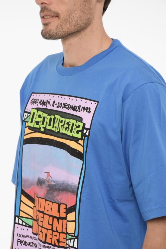  디스퀘어드2 반팔 티셔츠 S71GD1274 S23009 483 Blue - DSQUARED2