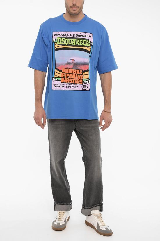  디스퀘어드2 반팔 티셔츠 S71GD1274 S23009 483 Blue - DSQUARED2