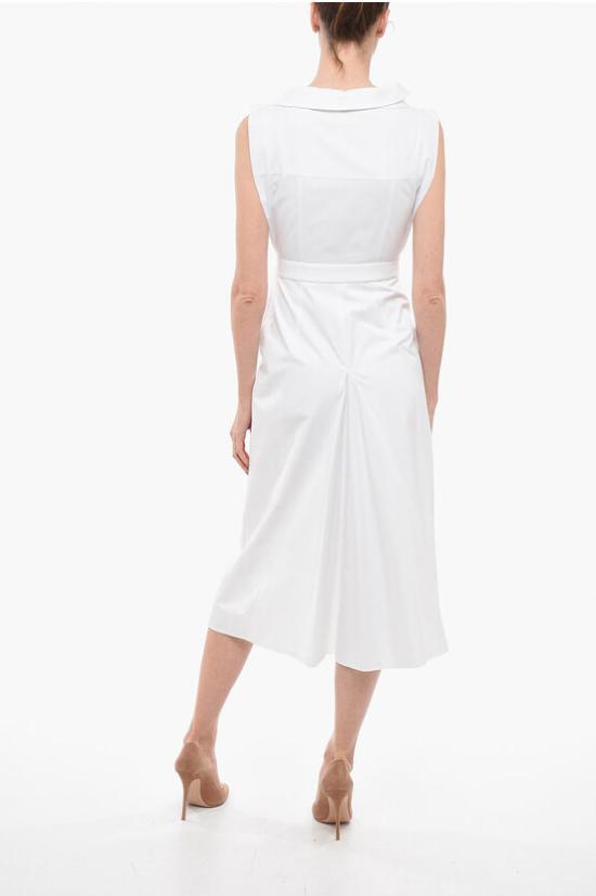  알렉산더 맥퀸 미디 원피스 745627 QAABC9000 White - ALEXANDER MCQUEEN