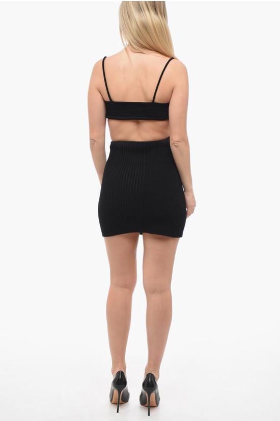  오프화이트 숏 원피스 OWHI080S23KNI0011000 Black - OFF WHITE