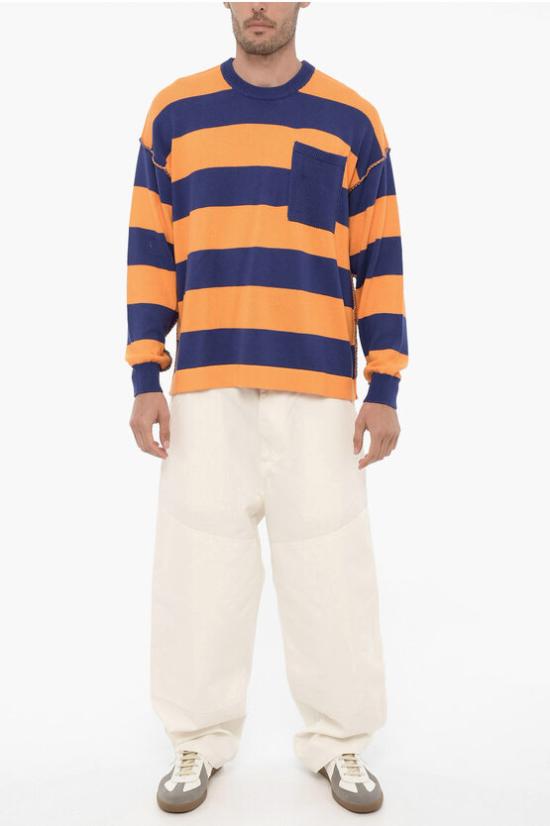  로베르토 콜리나 스웨터 RN23001RN23 14 Arancio Blu - ROBERTO COLLINA