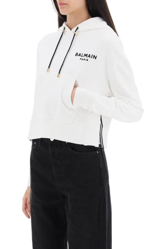 25FW 발망 후드 티셔츠 CF1JP040BB01GAB DS025105 S - BALMAIN