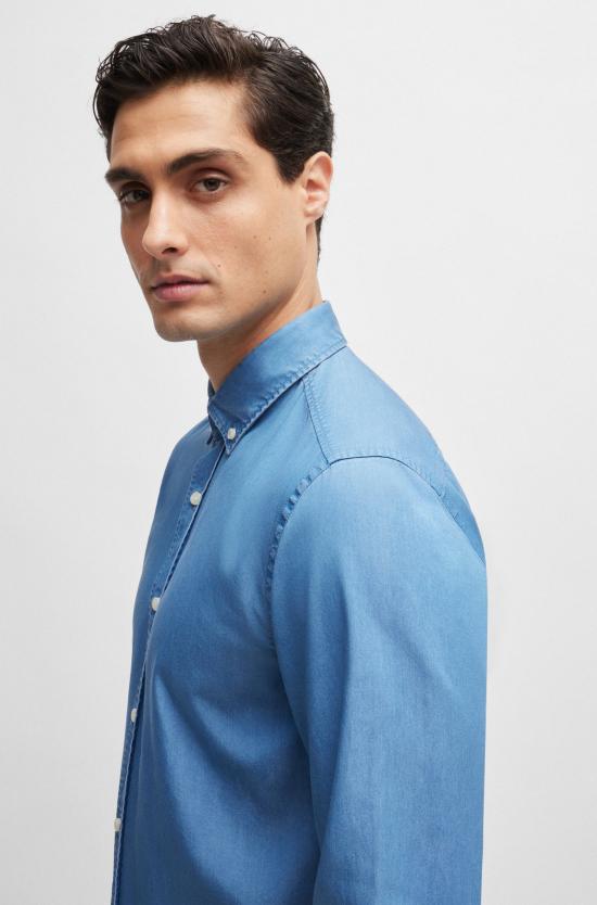  보스 데님 셔츠 50513728 10259348 01 437 Bright blue - BOSS