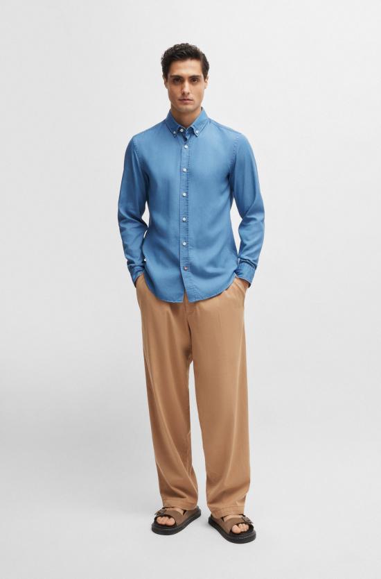  보스 데님 셔츠 50513728 10259348 01 437 Bright blue - BOSS