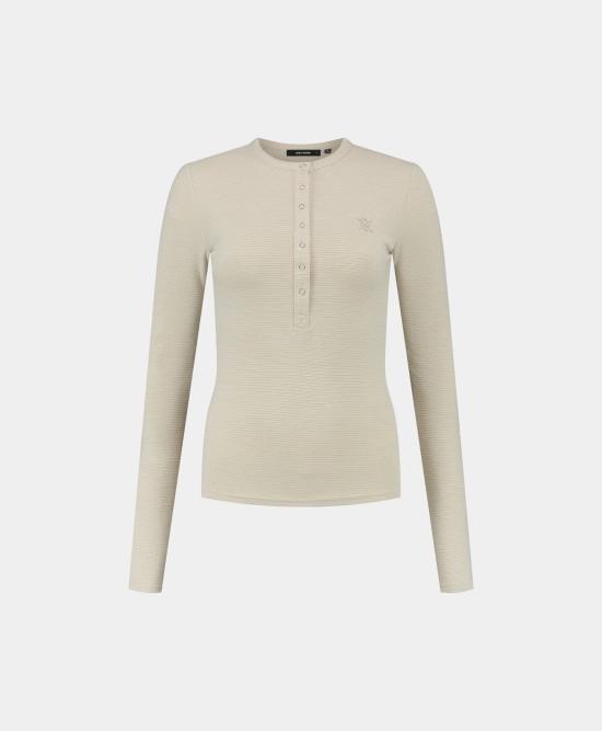  데일리 페이퍼 스웨터 DENISE BUTTON LS 2411072 MOONSTRUCK BEIGE Moonstruck beige