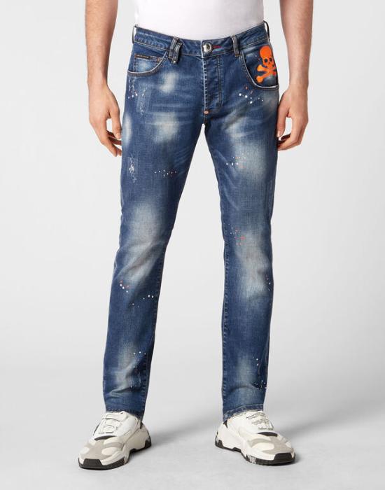  필립 플레인 데님 팬츠 MDT3678 PDE004N 08DN Clockwork orange - PHILIPP PLEIN