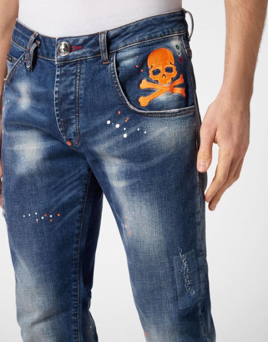  필립 플레인 데님 팬츠 MDT3678 PDE004N 08DN Clockwork orange - PHILIPP PLEIN