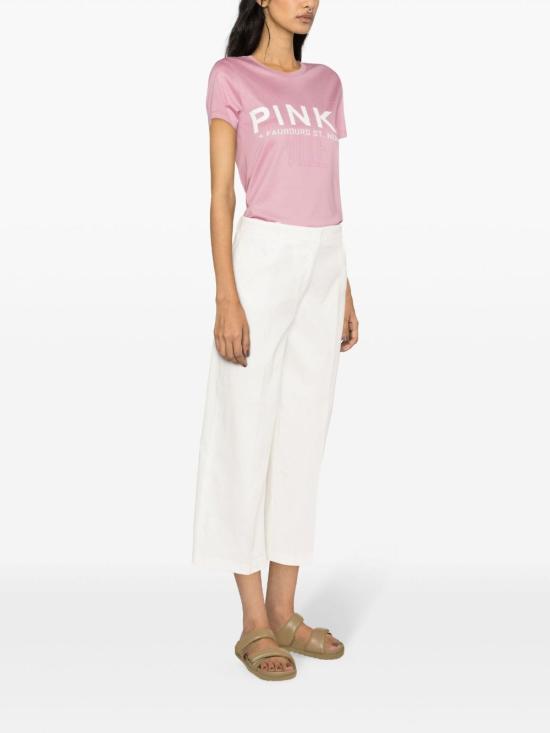  핑코 스트레이트 팬츠 103227A0IM Z07 White - PINKO