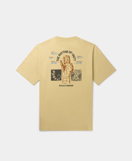  데일리 페이퍼 반팔 티셔츠 IDENTITY SS T SHIRT 2411064 TAOS BEIGE - DAILY PAPER