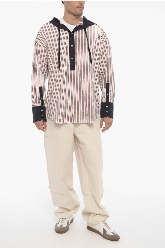  블루마블 긴팔 셔츠 SH23PO10A23 STR White - BLUEMARBLE