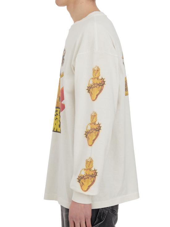 25FW 세인트 미카엘 긴팔 티셔츠 HSMA230000C05 White - SAINT MXXXXXX