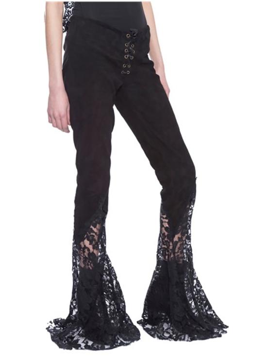  LE CUIR PERDU 플레어 팬츠 1601250 03 Black