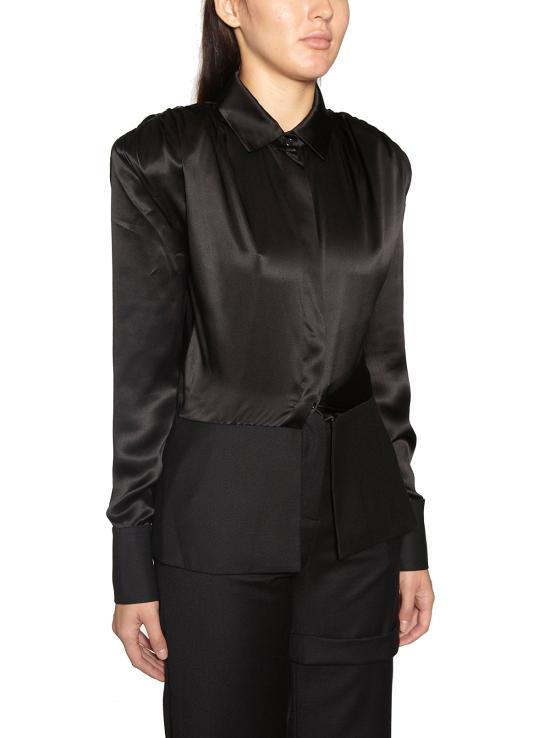  매터리얼 셔츠 YMPF19ALN705BLLBL Black - MATÉRIEL