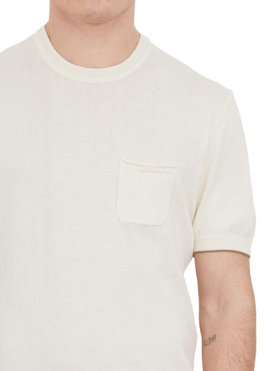  다니엘알렉산드리니 반팔 티셔츠 HFM92051440012 Cream - DANIELE ALESSANDRINI