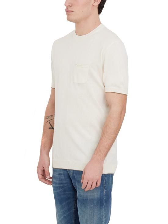  다니엘알렉산드리니 반팔 티셔츠 HFM92051440012 Cream - DANIELE ALESSANDRINI