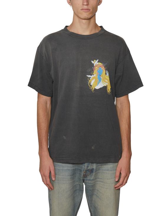 25FW 세인트 미카엘 반팔 티셔츠 GSMS230000013 Grey