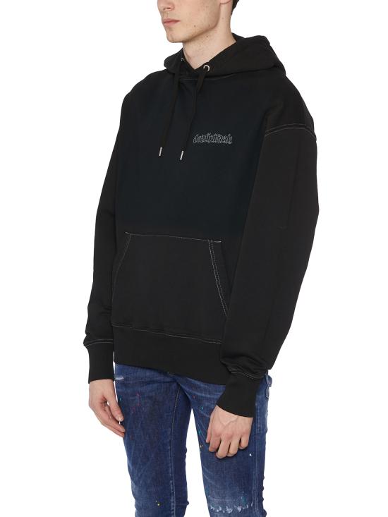  데스마스크 후드 티셔츠 FGARMENTDYEDHOODED Black - DEATHMASK