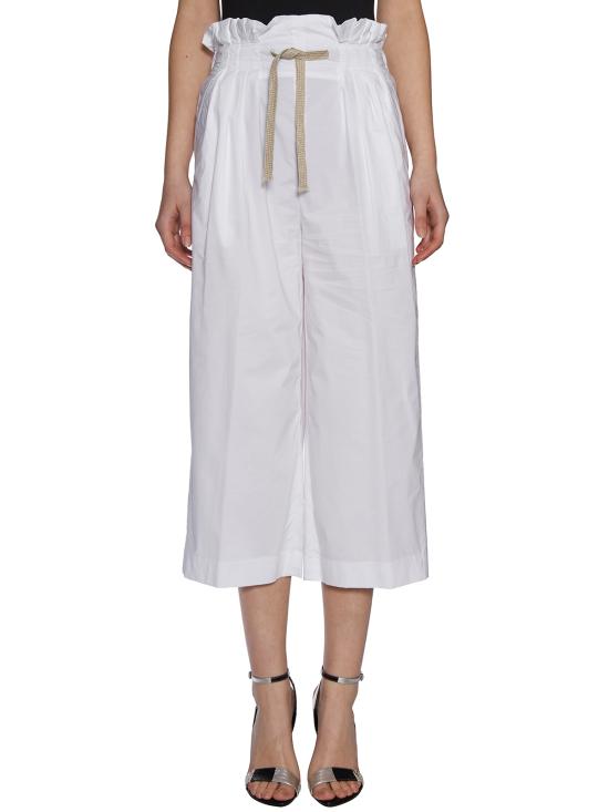  돈답 크롭 팬츠 XP422 0013 000 White - DONDUP