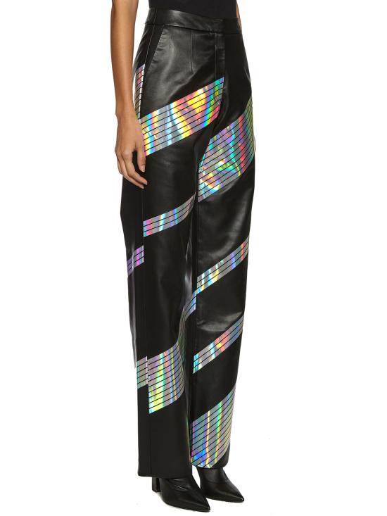  매터리얼 가죽 팬츠 YM19FLAM733PABKF Black - MATÉRIEL