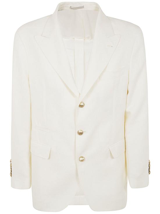  브루넬로 쿠치넬리 수트 자켓 MW4827BFDF C601 OFF WHITE