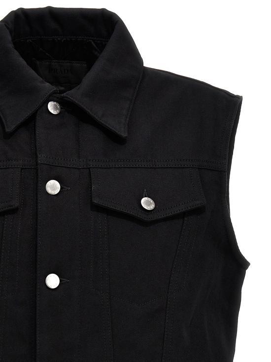  프라다 베스트 GEB235SOOO1ZFBF0557 Black - PRADA